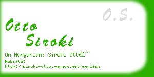 otto siroki business card